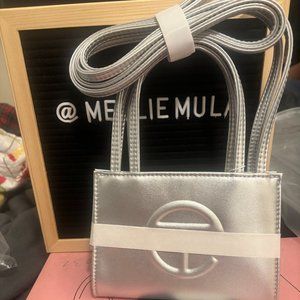 NWT! SMALL SILVER TELFAR BAG